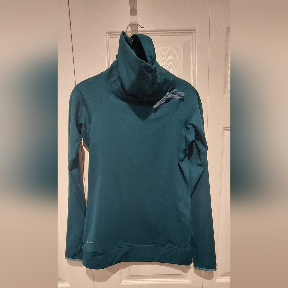 NIKE Pro Hyperwarm Infinity Training Top, Dark Teal, Women's Size Small